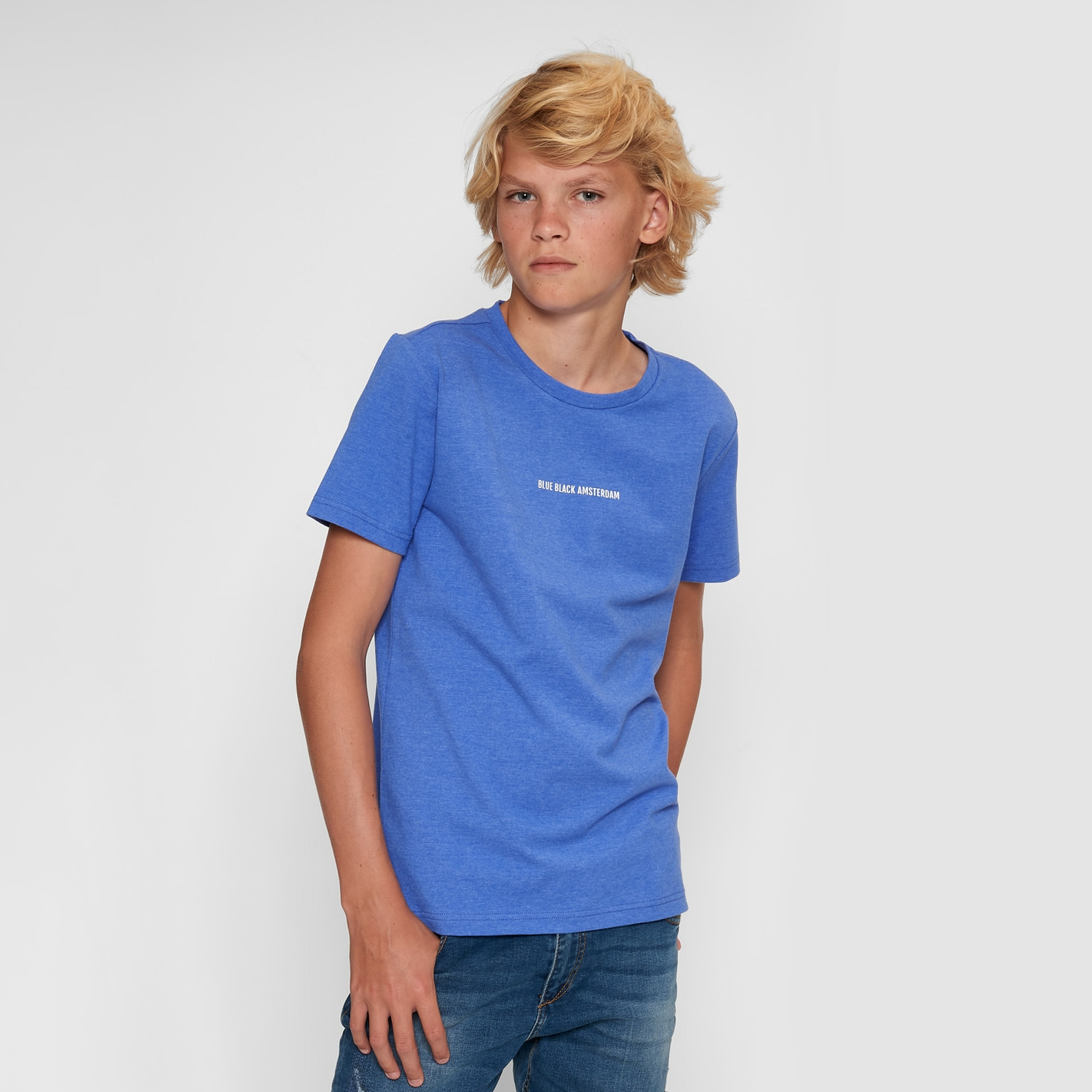 BlueBlack T-shirt TIES Kobalt Melange